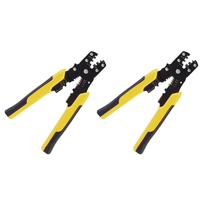 2 Pcs Crimp Tool Crimper Plier Wire Crimpers Adjustable Crimping Range