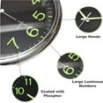 thumbnail image 3 of BERGUF 12 Inche Luminous Wall Clocks, Silent Non-Ticking Quartz Wall Clocks, Large Luminous Function Numbers and Hands, Easy to Read Both Day and Night, 3 of 6