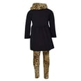 thumbnail image 3 of Unique Baby Girls Leopard Print Santa 3 Piece Christmas Outfit (5/L, Black), 3 of 5