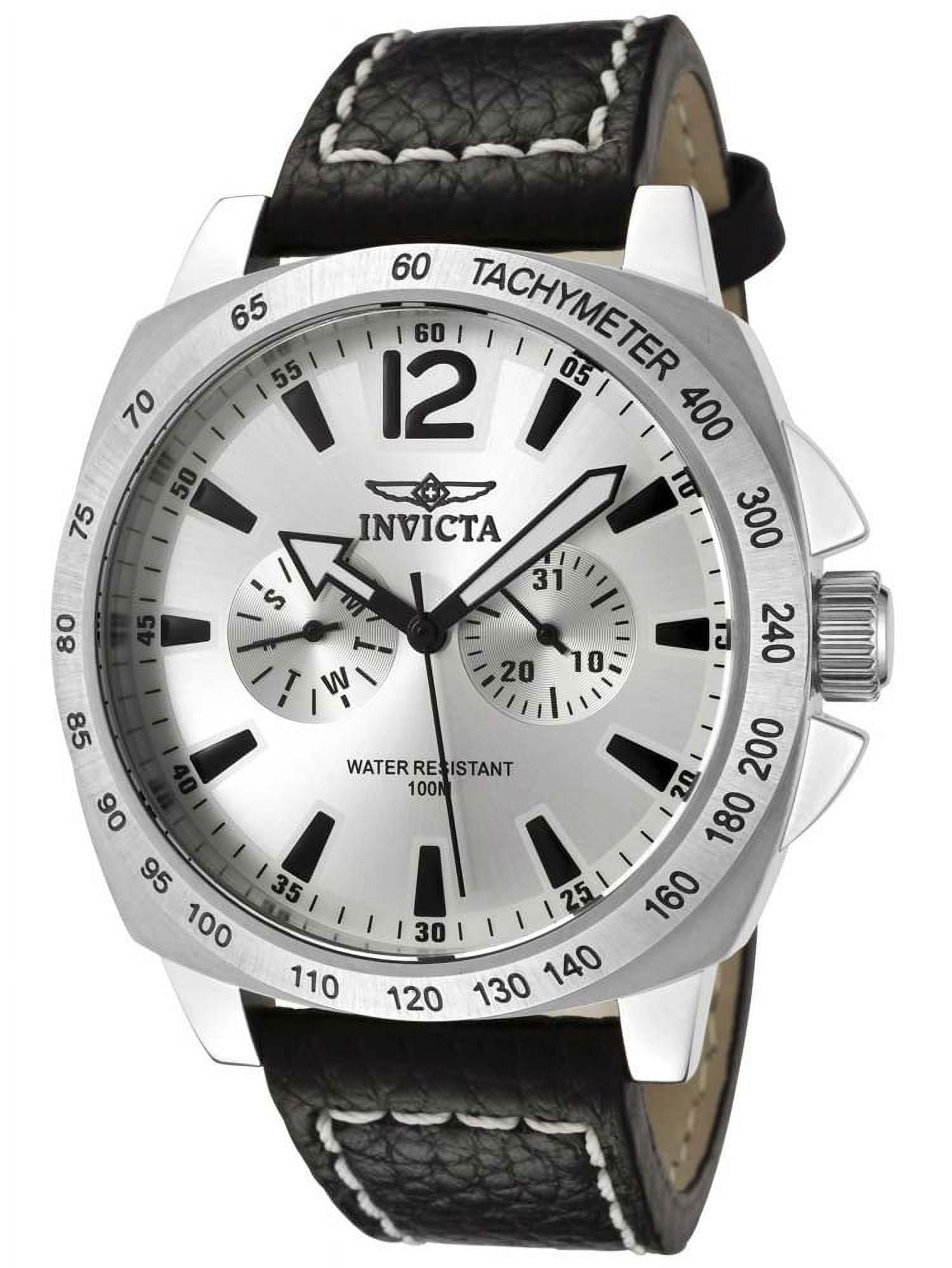 Invicta Men's Objet D Art Automatic 47mm Silver White Leather