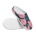 thumbnail image 3 of KLL Rose Flowers Pattern Adult Unisex Cozy Slippers,Fuzzy Slip-on Slippers TPR Sole Slippers Comfort Plush Home Footwear for Indoor & Outdoor-13, 3 of 7