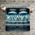thumbnail image 3 of Ambesonne Hockey Quilted Bedspread Set 3 Pcs, Sport Arena Photo Fans, King Size, Multicolor, 3 of 3