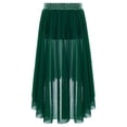 thumbnail image 2 of Zaldita Kids Girls Long Sheer Ballet Dance Skirt Shiny Elastic Waist Lyrical Dance Maxi Skirt Ballerina Dancewear Green 16, 2 of 6