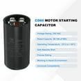 thumbnail image 3 of Uxcell CD60 Capacitor 88-108 UF/Mfd, 250 VAC CD60 Run Motor Start Capacitor for Electric Fan Motor Starting Well Pump, Black, 3 of 6