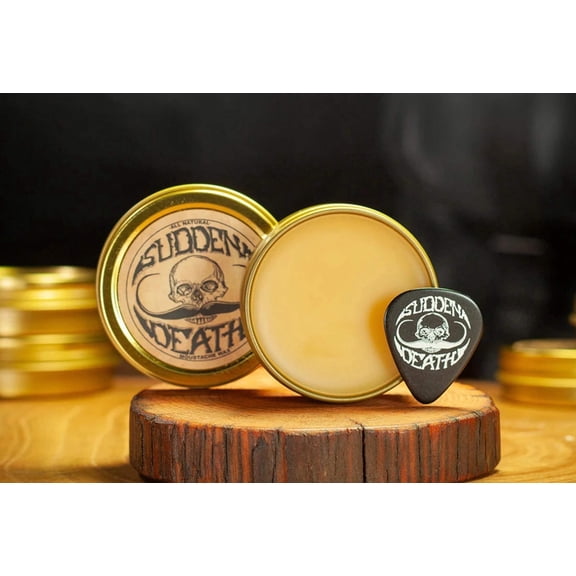 Death Grip Sudden Death Mustache Wax Strong Hold - No Heat Required, 1oz