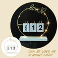 thumbnail image 3 of HONMEET Wood Rotatable Perpetual Calendar with Soft Lighting Decorative Desktop Ornament, 3 of 8