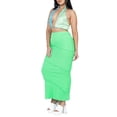 thumbnail image 4 of Txlixc Falda larga estirada de cintura alta con falda de lechuga de color sólido Txlixc moda, 4 of 6