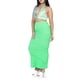 thumbnail image 4 of SAYOO Falda larga estirada de cintura alta con falda de lechuga de color sólido SAYOO moda, 4 of 6