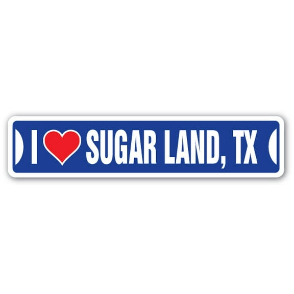 SignMission SSIL-Sugar Land Tx Street Sign - I Love Sugar Land, Texas