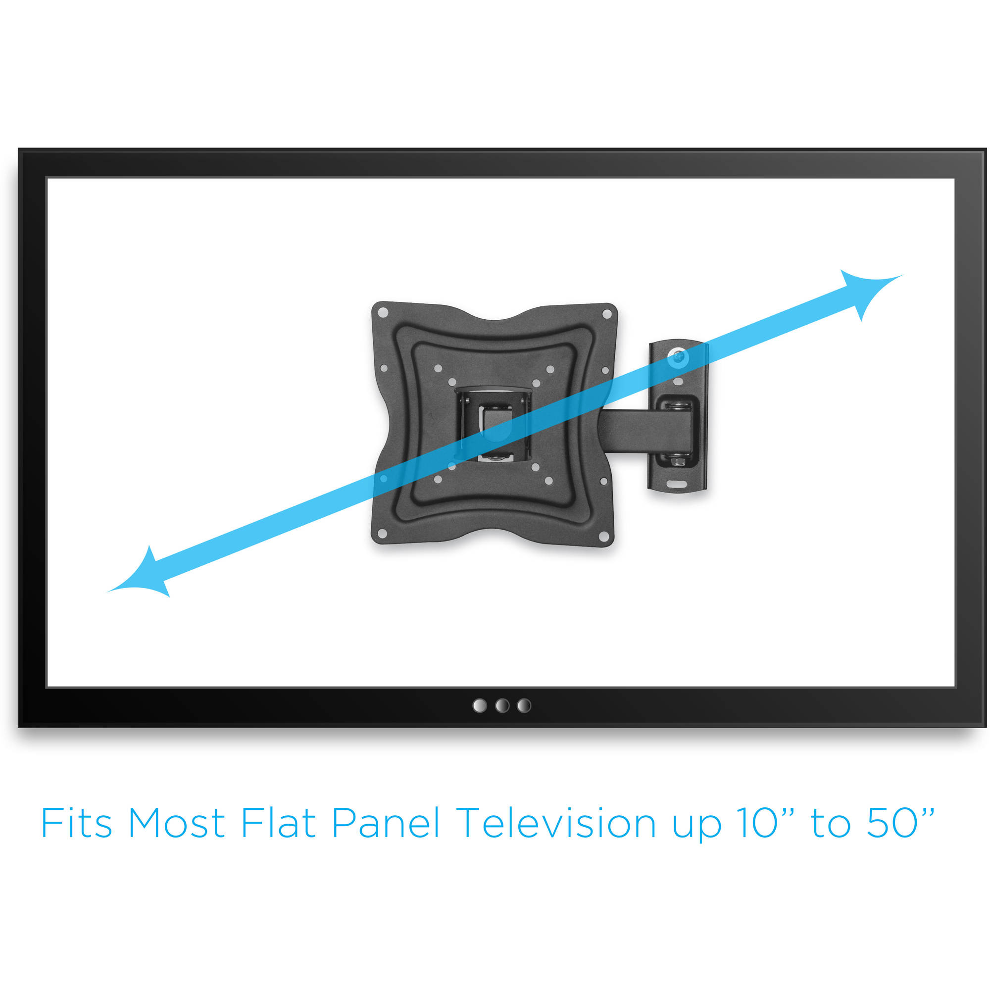 Full Motion TV Wall Mount 10" to 50" TV Display Tilt, Swivel Articulating Arm, HDMI Cable Included - image 5 of 7