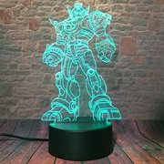 Fanrui Cool 3D Transformers Toys Heroic Bumblebee The Last Armor Turbo Changer Optimus Prime Robot Action Figure 16 Colors Change Lamp Xmas Gifts