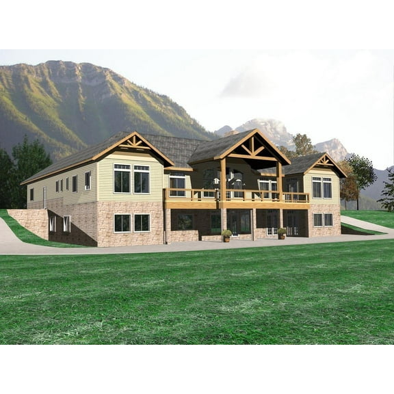 001-2114: ICF Mountain 6 Bed, 6 Bath Luxury Home Plan, 6246 Sq Ft: Full Blueprints with License to Build by Home Plan Marketplace - Lesuto