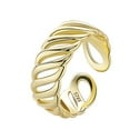 thumbnail image 1 of S925 Silver Sterling Ring Women's Geometry Wave Ring with Size Adjustable, 1 of 10