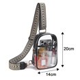 thumbnail image 2 of WBQ Clear Bag for Stadium Events, PVC Clear Sling Bag for Sport Concert, Clear Crossbody Bag Chest Bag Bag Purses for Concerts, Adjustable Strap Sling Backpack, 2 of 6