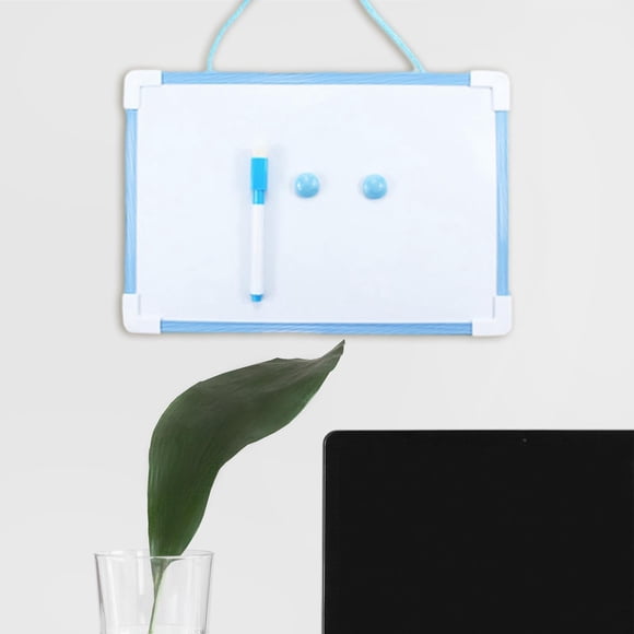 Tablero de borrado , tablero de escritura, recordatorio de notas de doble cara reutilizable, dibujo para niños Azul DYNWAVEMX Pizarra