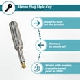 thumbnail image 5 of AlveyTech Key Stereo Plug Style with Key Ring for Pride Scooter (Prior to 2000) - (KEYSCO1000) Replacement for Celebrity, Dynamo, Hurricane, Legend, Sidekick, Sundancer, & Wrangler Mobility Scooters, 5 of 7