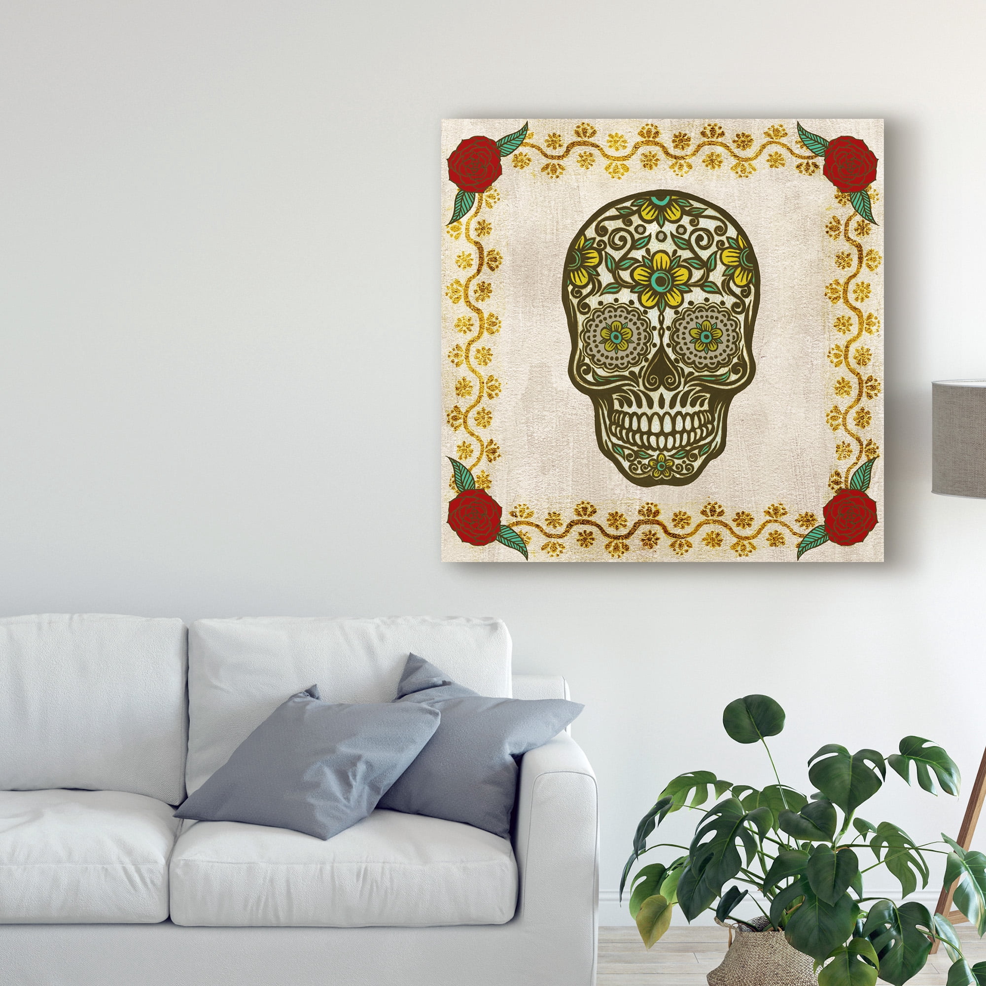 Trademark Fine Art 'Ornate Day of the Dead II' Canvas Art by Melissa Wang