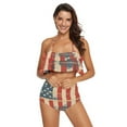 thumbnail image 2 of Ckdifva Us Flag Painting Womens High Waisted Bikini Set Two Piece Swimsuit Bathing Suits, 2 of 5