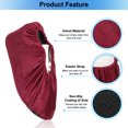 thumbnail image 4 of Uxcell Reusable Non Slip Shoe Covers, 3 Pairs Washable Thickened Boot Covers Soft Shoe Protectors, Red, 4 of 6