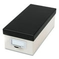 thumbnail image 2 of Index Card Storage Box, Holds 1,000 3 X 5 Cards, 5.5 X 11.5 X 3.88, Pressboard, Marble White/black | Bundle of 5 Each, 2 of 2