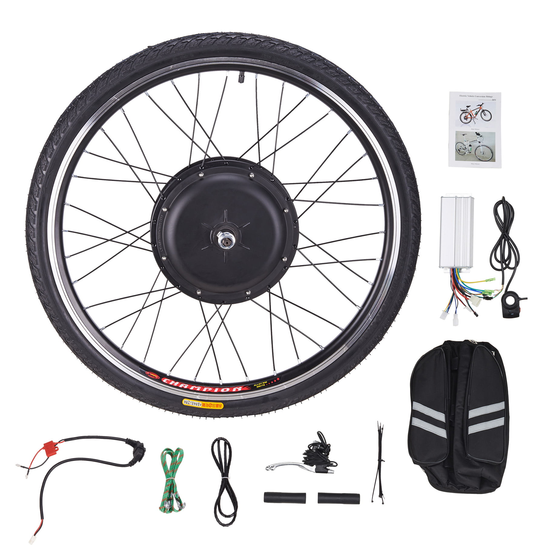 48V Ebike Cycling Electric Bicycle Motor 26"Conversion hub Kit Front Wheel 1000W 