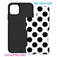 thumbnail image 2 of DistinctInk Custom SKIN / DECAL compatible with OtterBox Commuter for iPhone 11 Pro MAX (6.5" Screen) - Black & White Polka Dots, 2 of 5