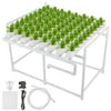 VEVOR Hydroponic Grow Kit 72 Sites 8 Pipe NFT PVC Hydroponic Soilless Plant Growing Systems Vegetable Planting Grow Kit, White