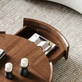 thumbnail image 6 of ENSHUI Minimalist Mid-Century Solid Wood Coffee Table with Storage Drawers, Walnut, 6 of 8
