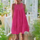 thumbnail image 2 of Camisola de Encaje para Mujer, Color Rojo Rosa, Talla M, 2 of 6