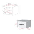 thumbnail image 2 of Miekor Furniture Floating Nightstand Calion, Bedroom, White W4US2858, 2 of 7