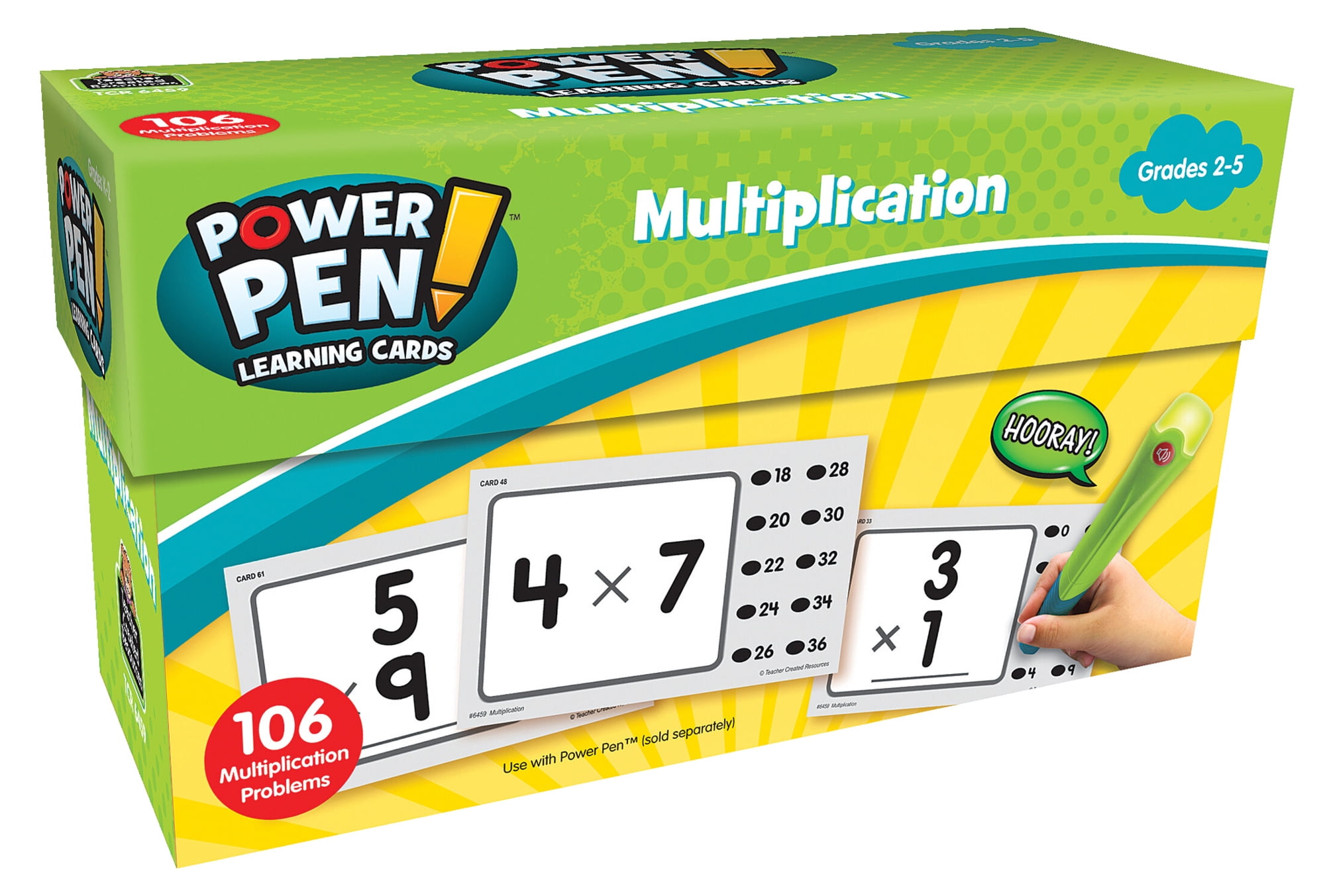 Teacher Created Resources Power Pen Learning Cards, Multiplication, Grades 2 to 5