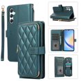 thumbnail image 1 of YEYKX Funda Tipo Billetera para Samsung Galaxy A34 5G 6,6 Pulgadas con Correa para Muñeca/hombro, 9 Ranuras para Tarjetas, Monedero con Cierre, Funda Cell Phone a Cuadros de Cuero de Lujo, 1 of 10