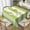 Green White Stripes,, variant on Blue Stripes, White Stripes, Soft Tablecloth Square Dinng Table Covers for Kitchen & Table Linens 52" x 52"