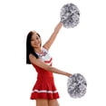 thumbnail image 4 of Vjnyvs 2 Pieces Cheerleader Pompoms with Handle, Metallic Foil Cheerleading Poms Hand Dance Pompoms for Sports Matches, Stage, 4 of 7