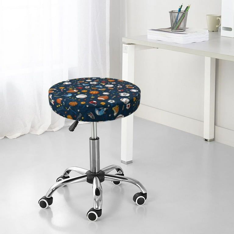 ball sports Bar Stool Covers Stretch Round Seat Covers with Elastic Bands Bar Stool Seat Covers Stool Cushion Round for 12 14 Inch Walmart