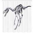 thumbnail image 3 of Ambesonne Dinosaur Shower Curtain, Skeleton Dead Predator, 69"Wx75"L, Black White, 3 of 3