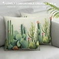 thumbnail image 3 of RUIYC Hand Painted Green Cactus Plants In The Desert Inspiration Cushion Cover Case For Sofa Living Room Decorative Throw Lumbar Pillow Case Cushion Cover Rectangle, 3 of 5