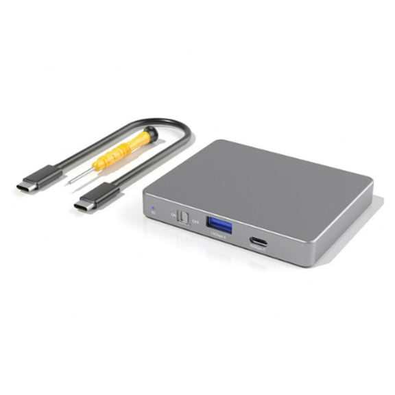 Dual Bay M.2 NVMe SSD Enclosure 10Gbps USB C 3.2 GEN2 External Hard Disk Case PCIE NVME Protocol ,M.2 2280/60/42/30