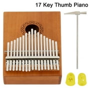 Angle View: Fashion 17 Keys Kalimba Thumb Piano Solid Wood Finger Piano with Carry Bag Music Book Musical Scale Stickers Tuning Hammer