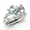 Hexagon Natural Moss Agate, variant on Moss Agate Ring 925 Sterling Silver Moss Agate Ring Set Promise Ring Engagement Wedding Jewelry Gift for Women #9