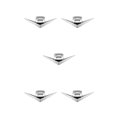 thumbnail image 3 of Transemion Car Sticker Emblem Easy Installation And Cool Style Easy To Install Zinc Alloy Accessories For Car V8 Badge Decal V6：Silver 5Set, 3 of 6