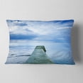 thumbnail image 2 of Designart Concrete Pier Under Cloudy Sky - Seascape Throw Pillow - 12x20, 2 of 5