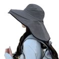 thumbnail image 1 of Sombrero de pescador de ala ancha con diseño de chal, de gran circunferencia de cabeza, de secado rápido, con ala extragrande y protección solar., 1 of 8