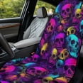 thumbnail image 4 of Xixirimido Colorful Skulls Car Accessories Sweat Towel Seat Cover Universal Non-Slip for Car Truck SUV Athletic Running Towel for Workout Outdoor Sport Activities, 4 of 8