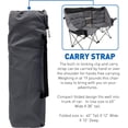 thumbnail image 6 of Camping Chair - Double Love Seat Heavy Duty Oversized - Folds Easily and is Padded, Black Grey, 6 of 7