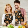 thumbnail image 4 of Happy Halloween Pumpkin Pattern Apron-Garden Aprons for Women with Pockets-Cotton Linen Waterproof Kitchen Cooking Gardening Aprons Adjustable for Kitchen,Cooking,BBQ and Salon 33"x27", 4 of 7