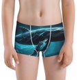 thumbnail image 5 of Yiaed Vintage Blue Pattern Whale Print Boys' Boxer Briefs Cotton Casual Stretch Comfort Boys Boxers - Kids Boxer Briefs Underwear for Boys (6-18)-Medium, 5 of 5