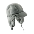 thumbnail image 4 of segolike Hat with Earflaps Filled Hat Trapper Hat Windproof Lightweight Warm Hat with Visor Winter Hat for Skating Cold Weather Skiing Gray, 4 of 8