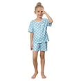 thumbnail image 2 of EFINNY Nightgowns Mom and Daughter Matching Family Pajamas Set Polka Dot 2PCs Short Sleeve Top and Shorts Outfits for Girls 6-12Y, 2 of 8