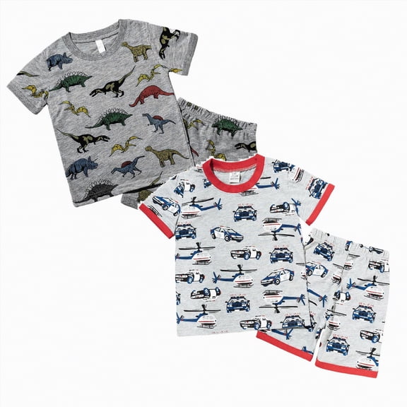 Clothes for Boys 4-6 Boy Outfits Stripes Cartoon Car Pattern T Shirt Tops Shorts Baby Boy Clothes 3 Months-6 Months